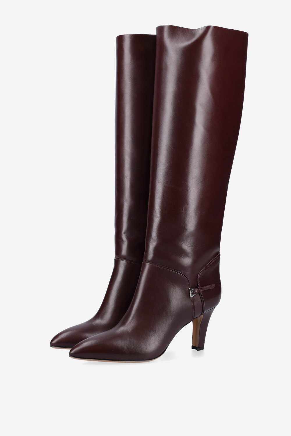 Elsa leather mini buckle boots