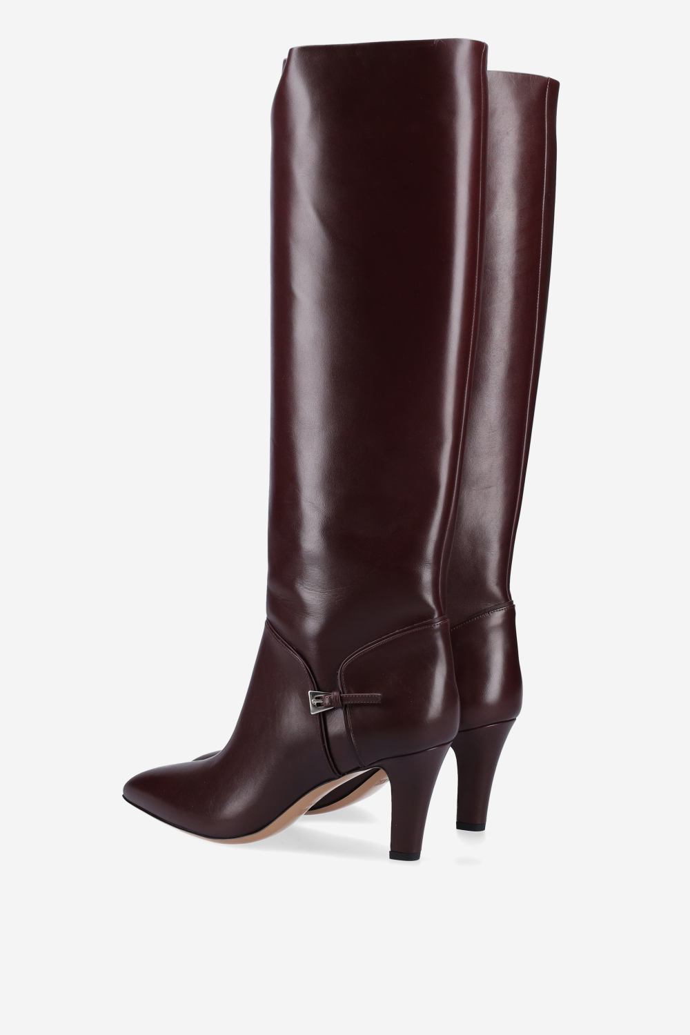 Elsa leather mini buckle boots