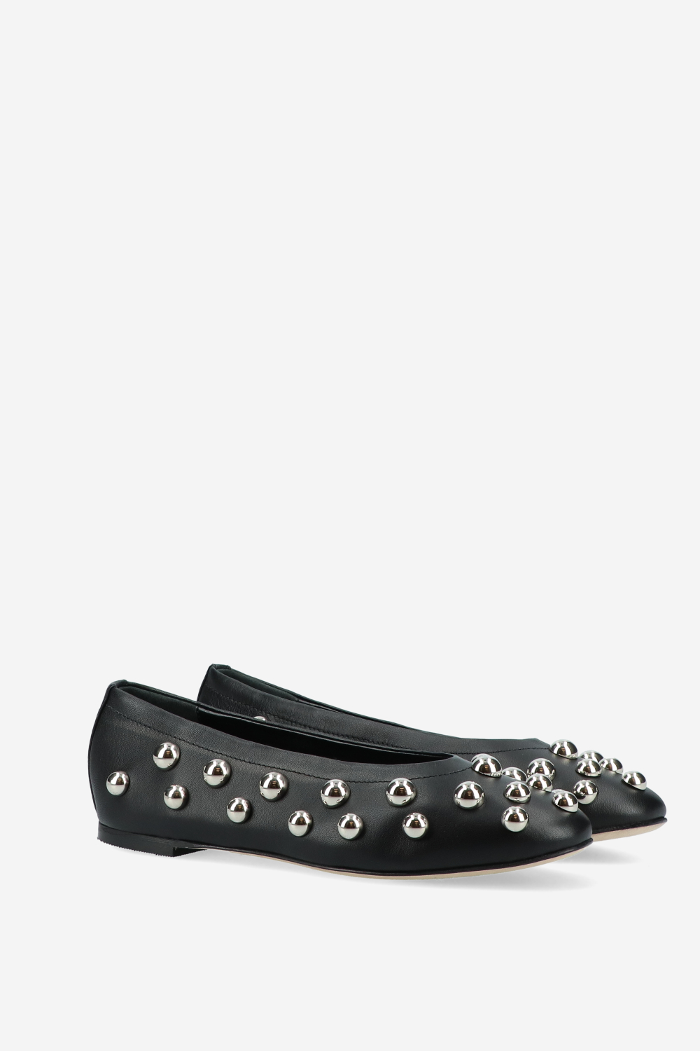 ODARE - Panne leather studded ballerinas