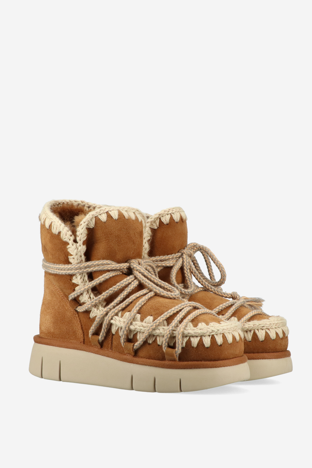 Mou - Bounce suede lace boots