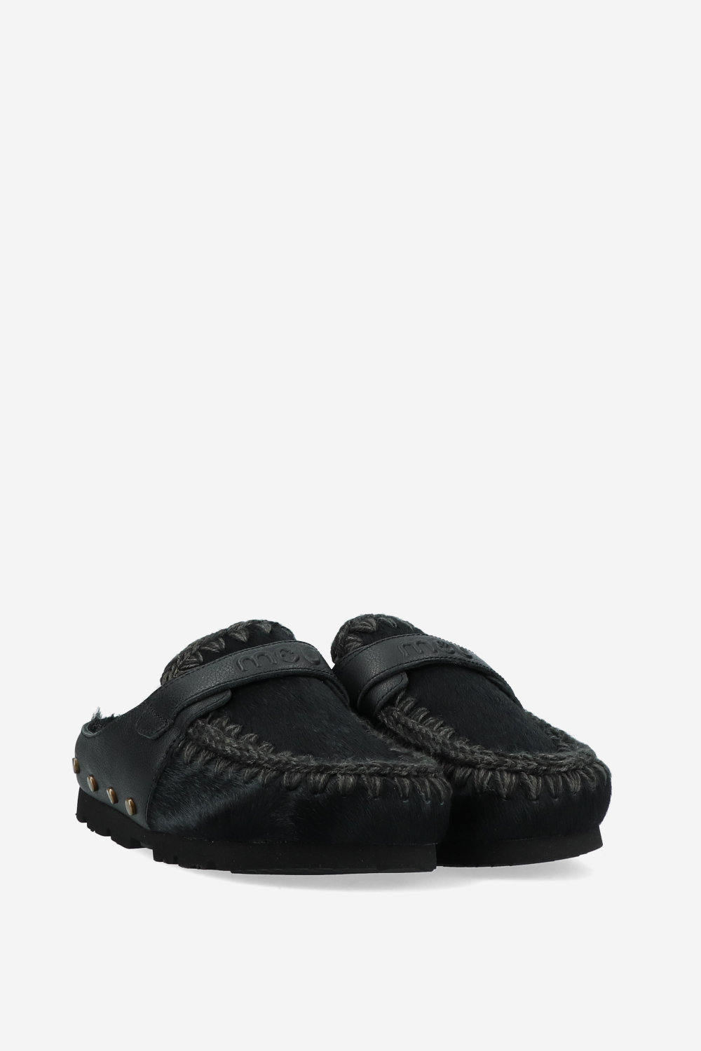 Winter bio ponyskin mules