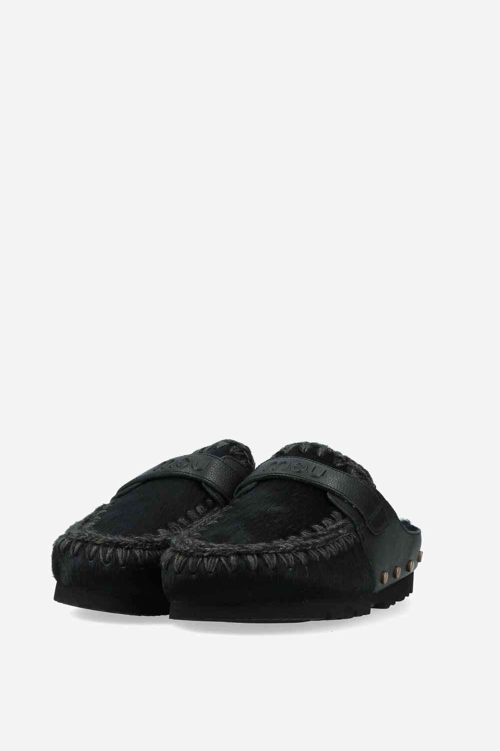 Winter bio ponyskin mules