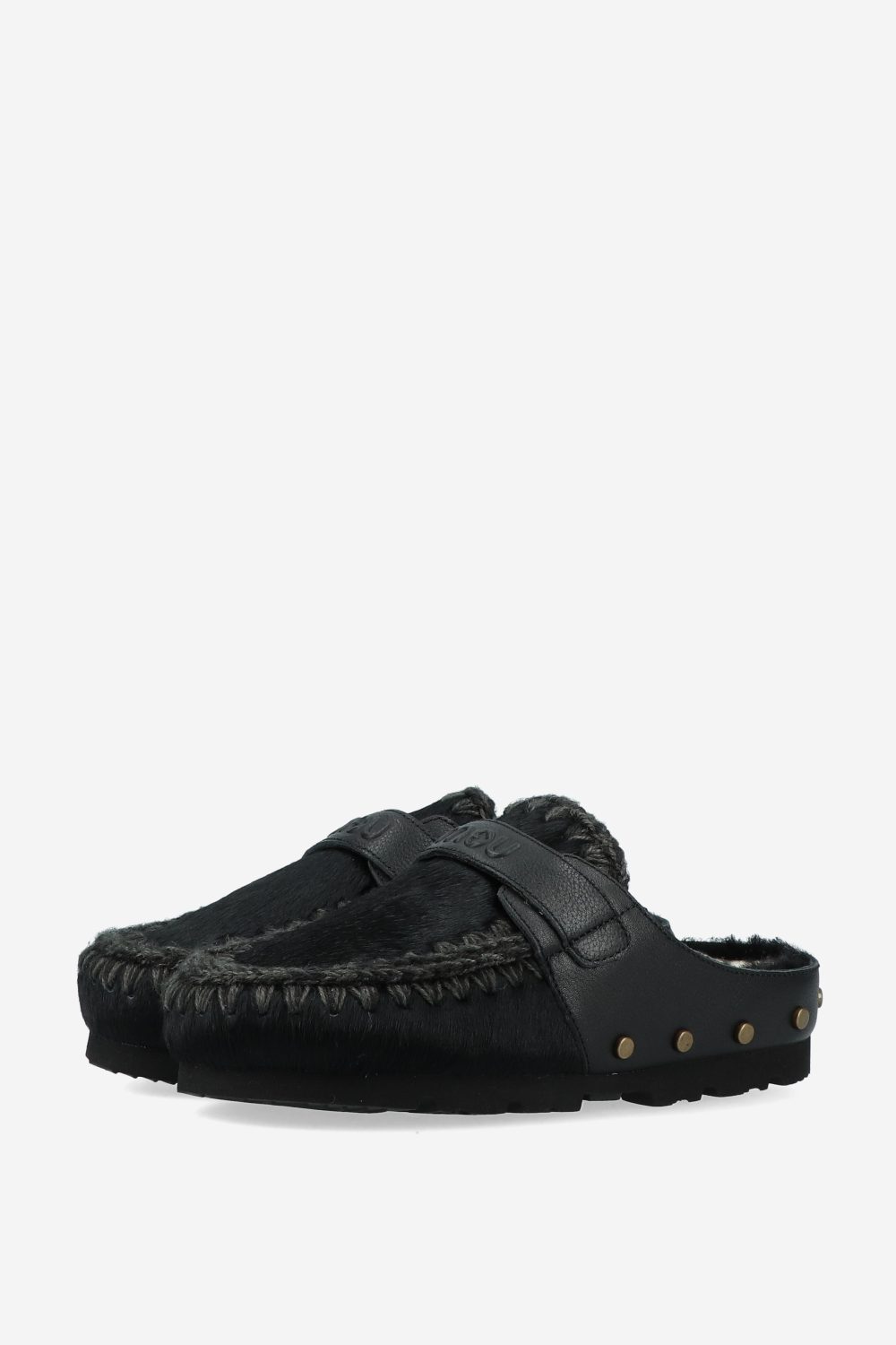 Winter bio ponyskin mules