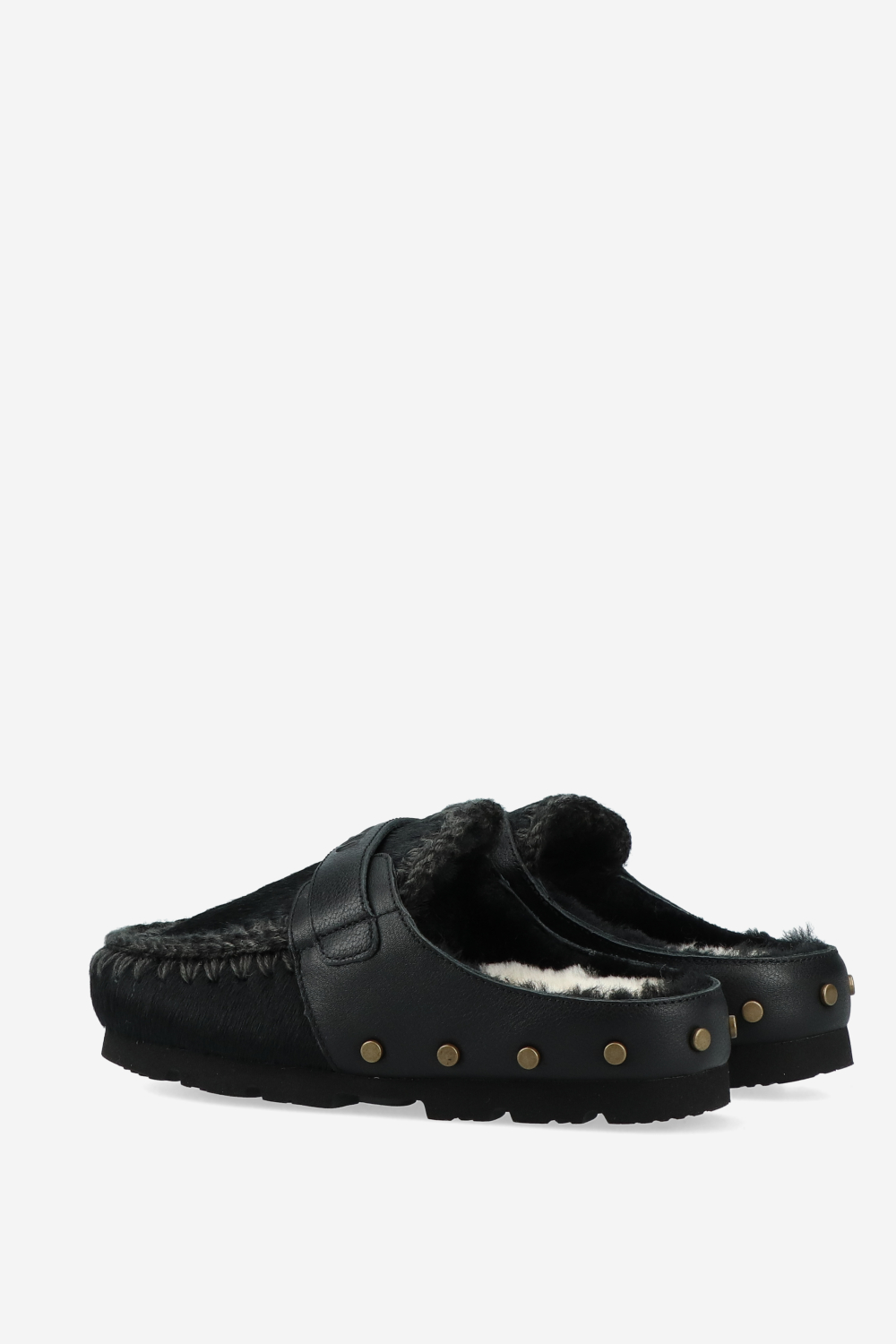 Winter bio ponyskin mules