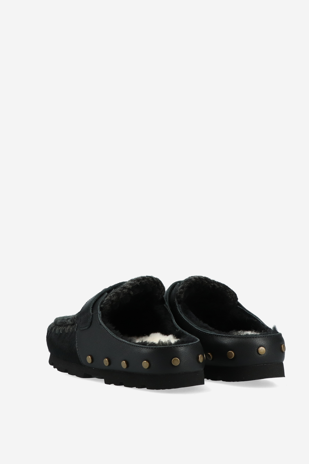 Winter bio ponyskin mules