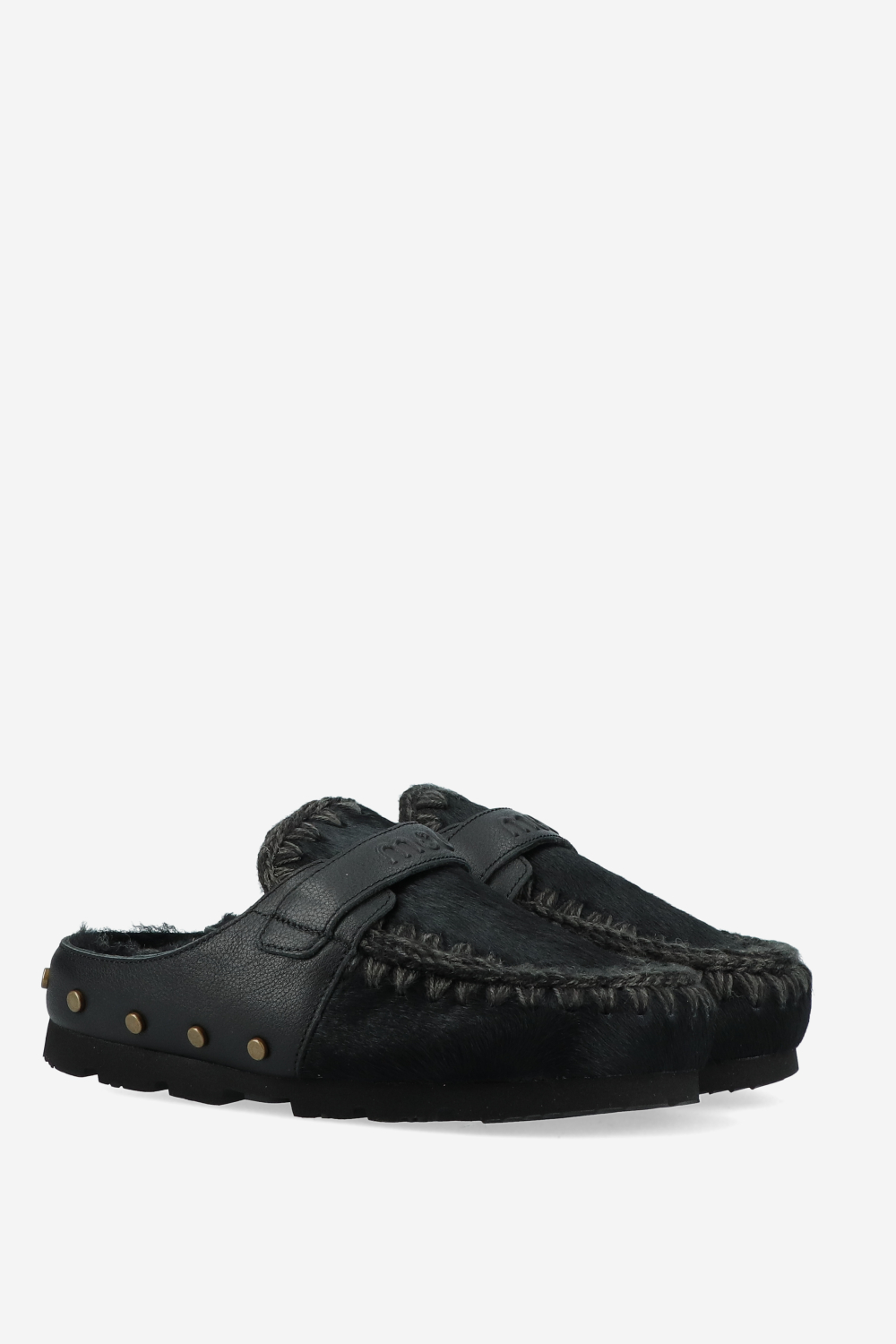 Winter bio ponyskin mules