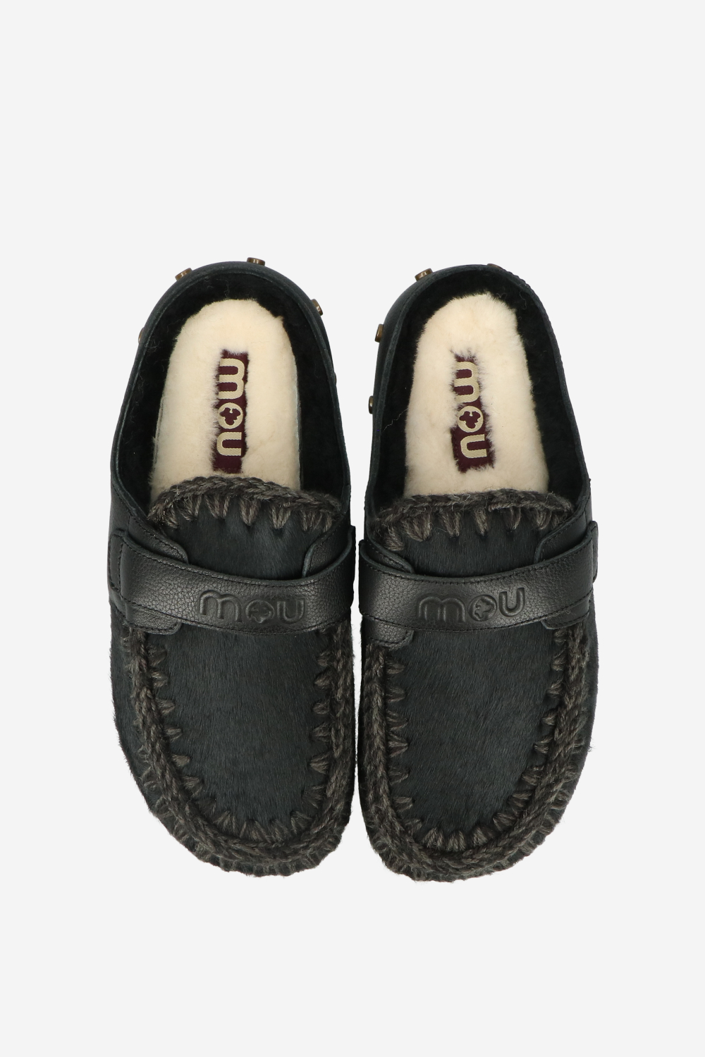 Winter bio ponyskin mules