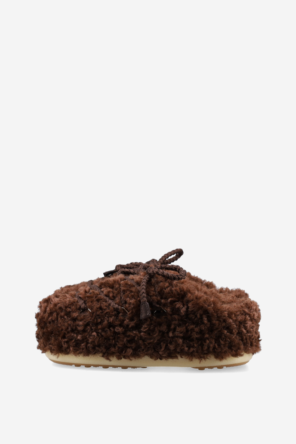 Evx curly faux fur mules