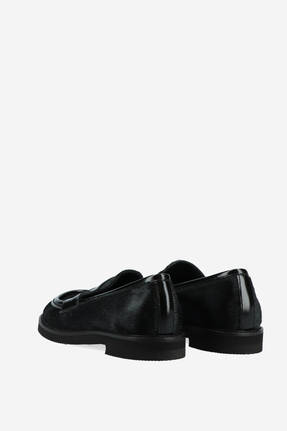 Pony hair leather loafers