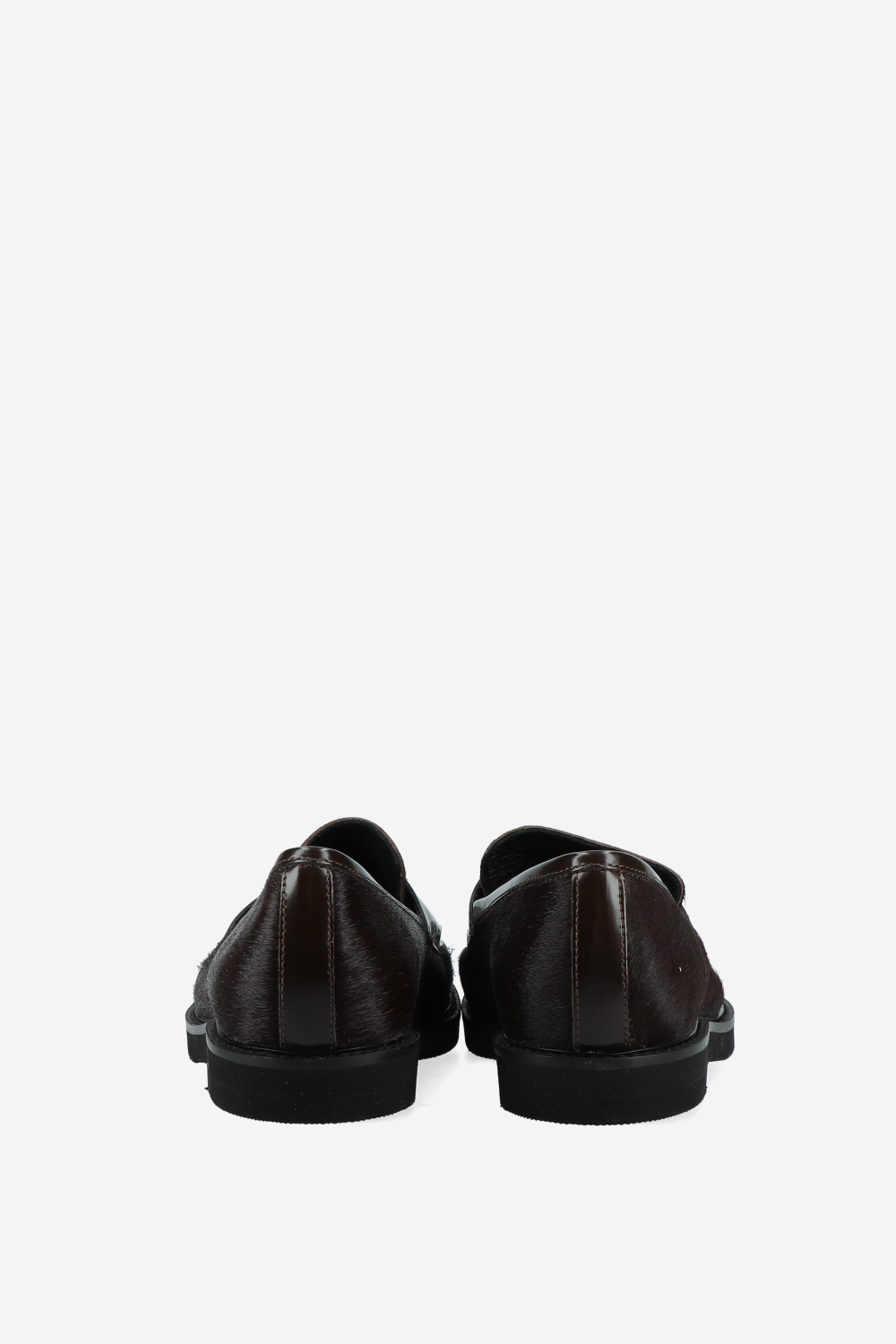 Pony hair leather loafers