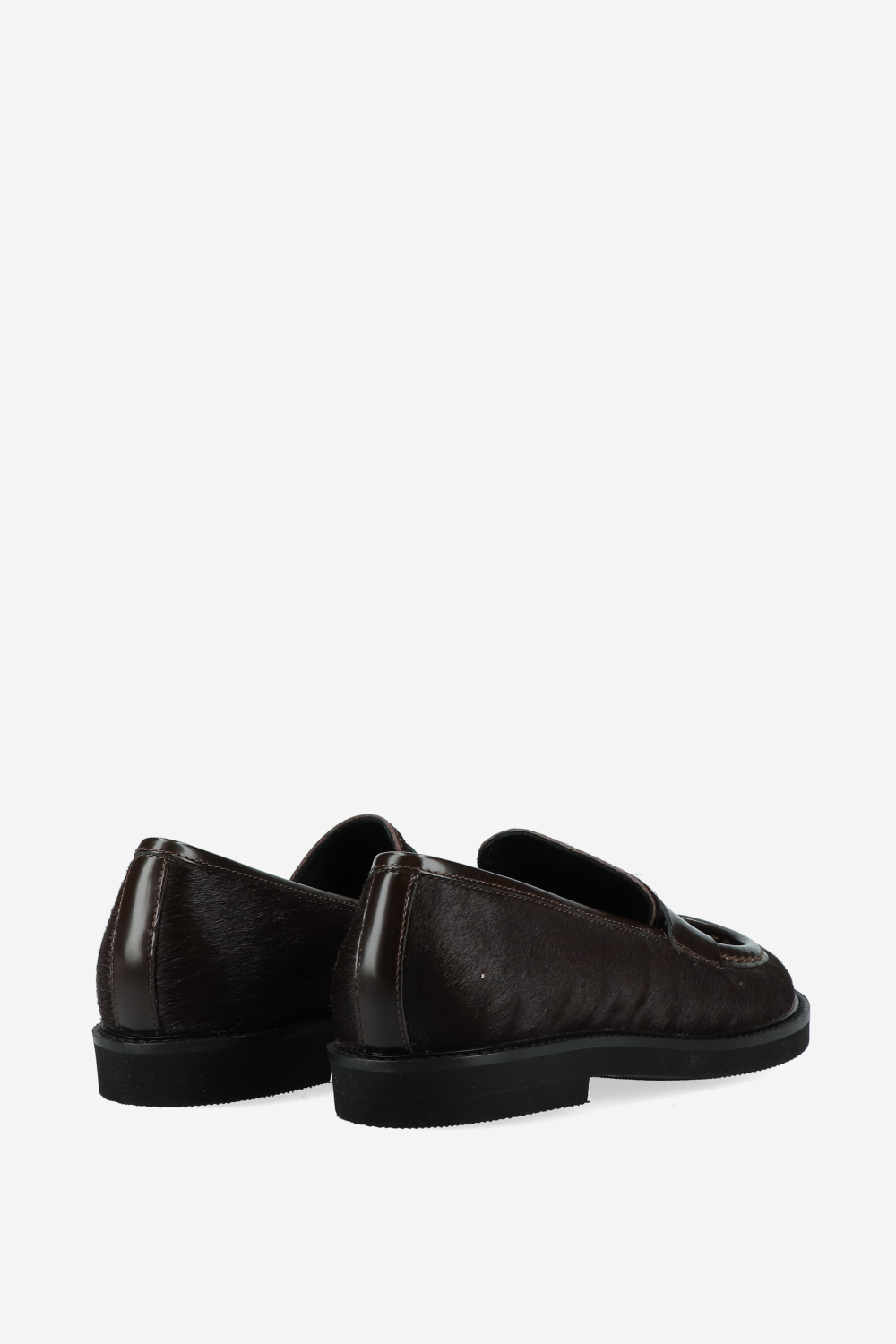 Pony hair leather loafers