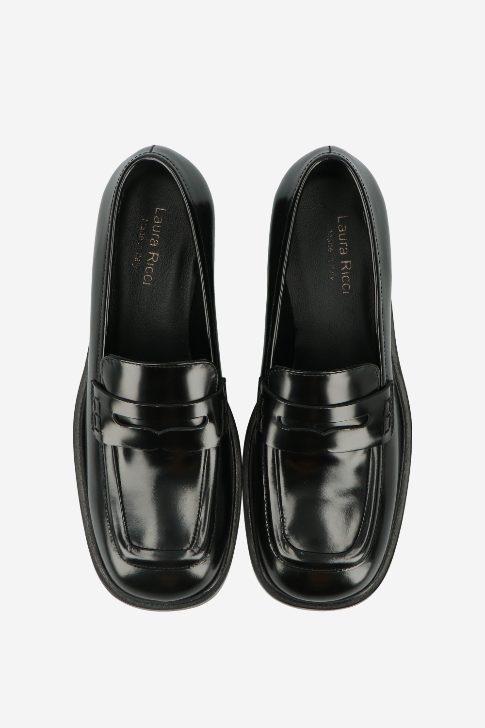 Polished leather loafers