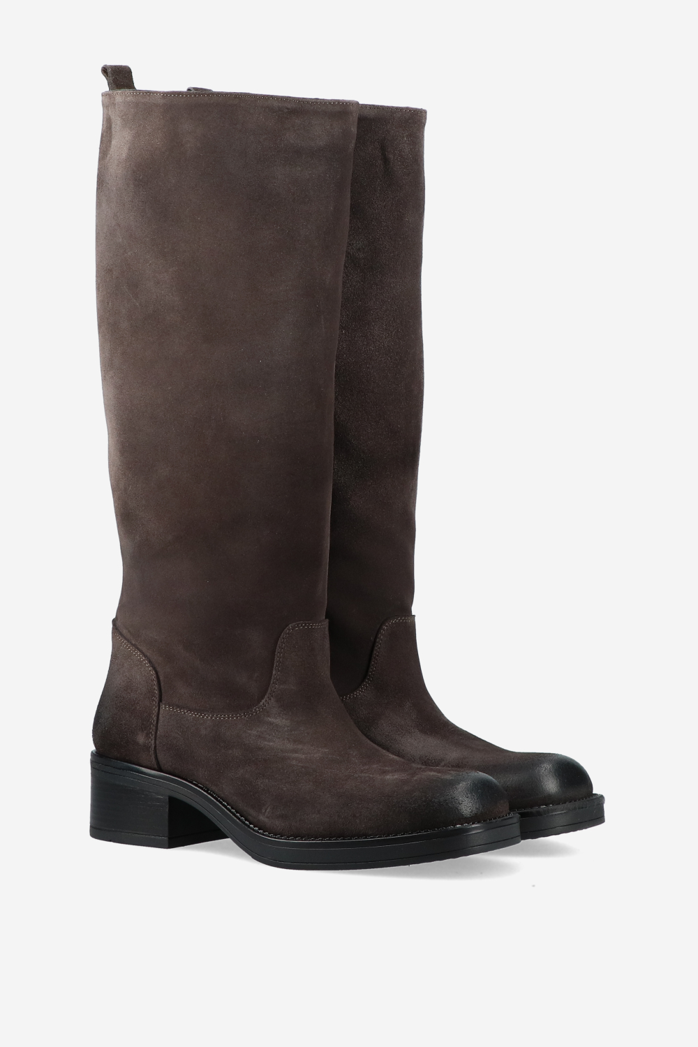 Knee-high suede boots