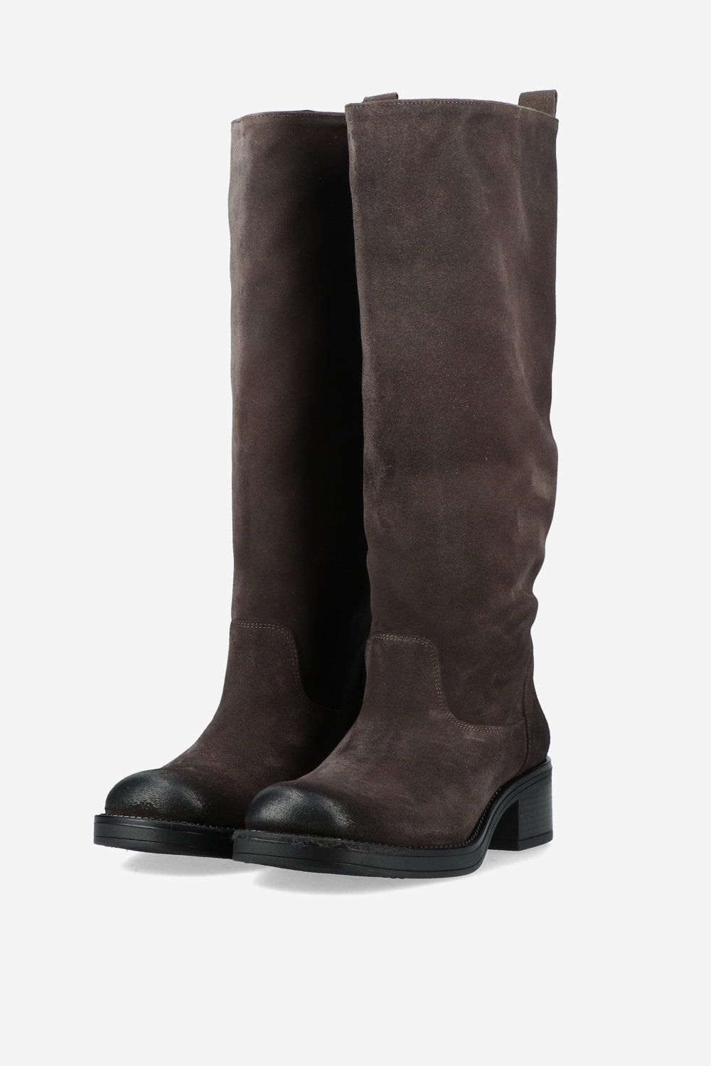 Knee-high suede boots