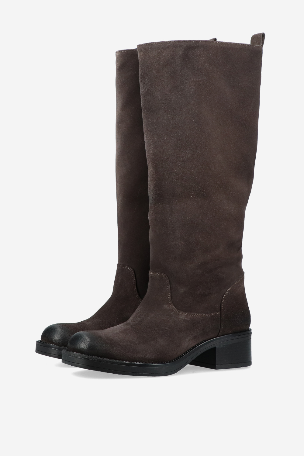 Knee-high suede boots