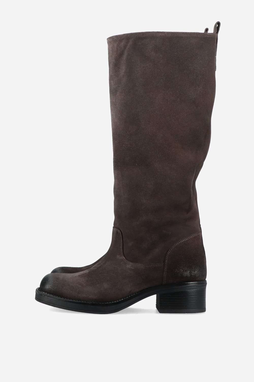 Knee-high suede boots