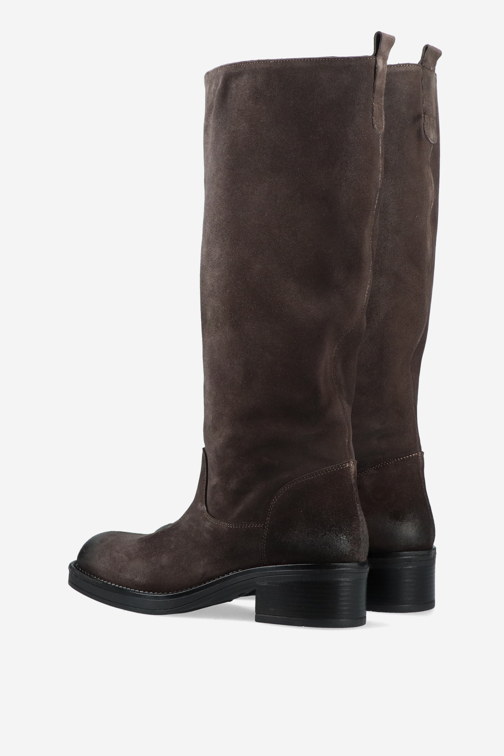 Knee-high suede boots