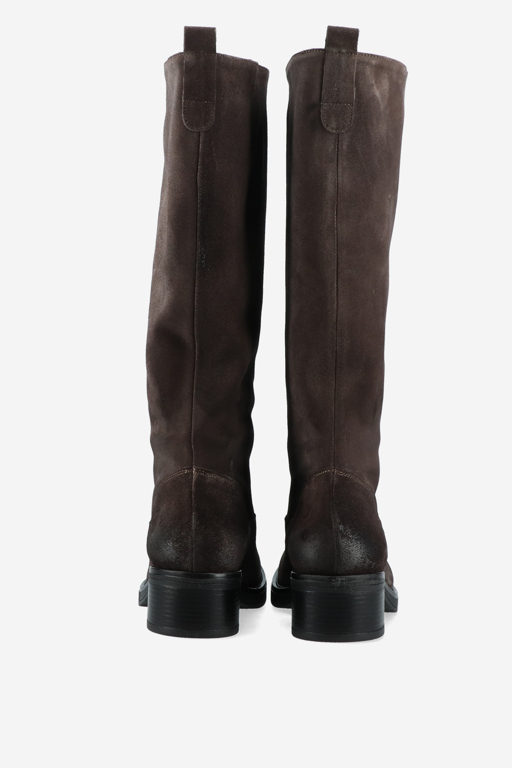 Knee-high suede boots