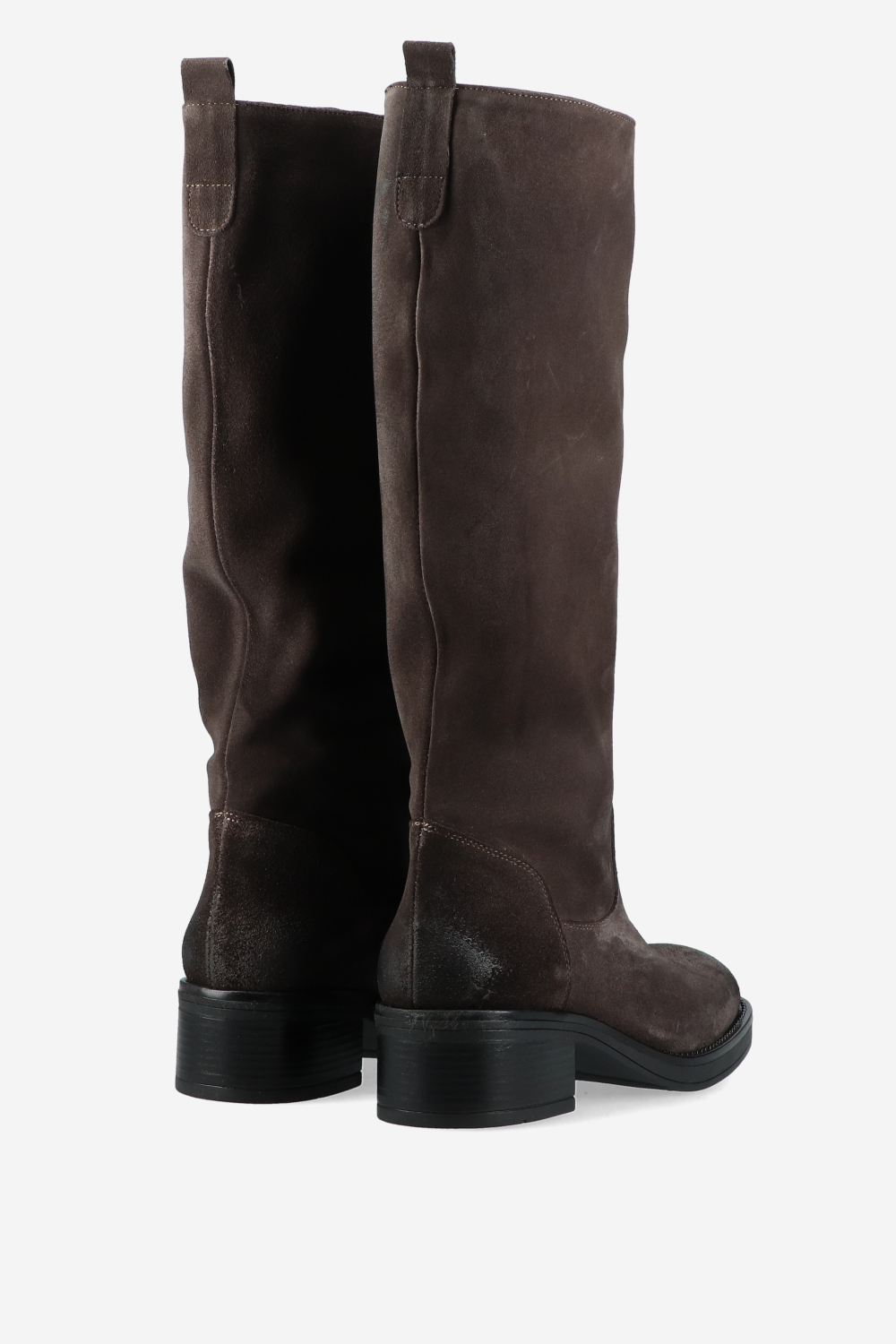 Knee-high suede boots