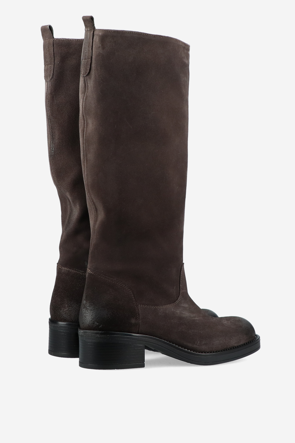 Knee-high suede boots