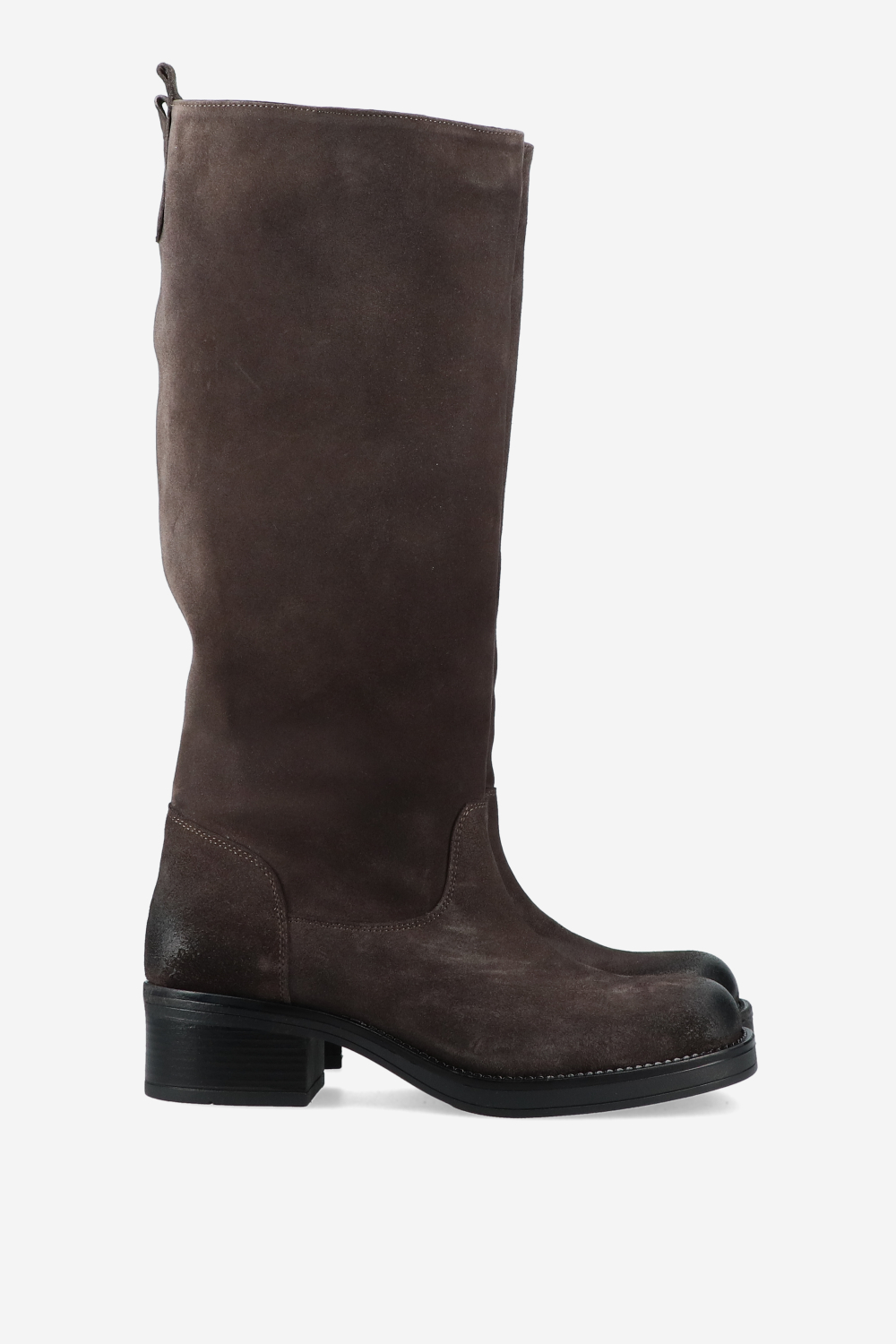 Knee-high suede boots