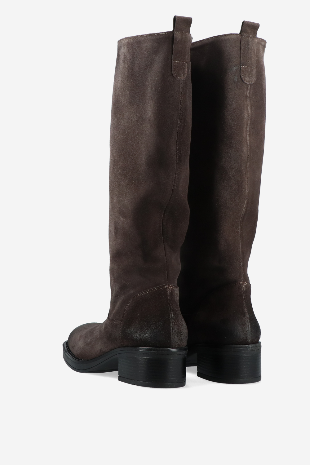 Knee-high suede boots