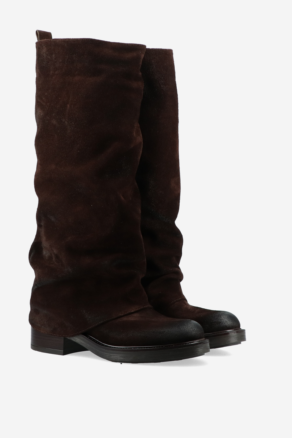 Laura Ricci - Slouchy suede fold-over boots