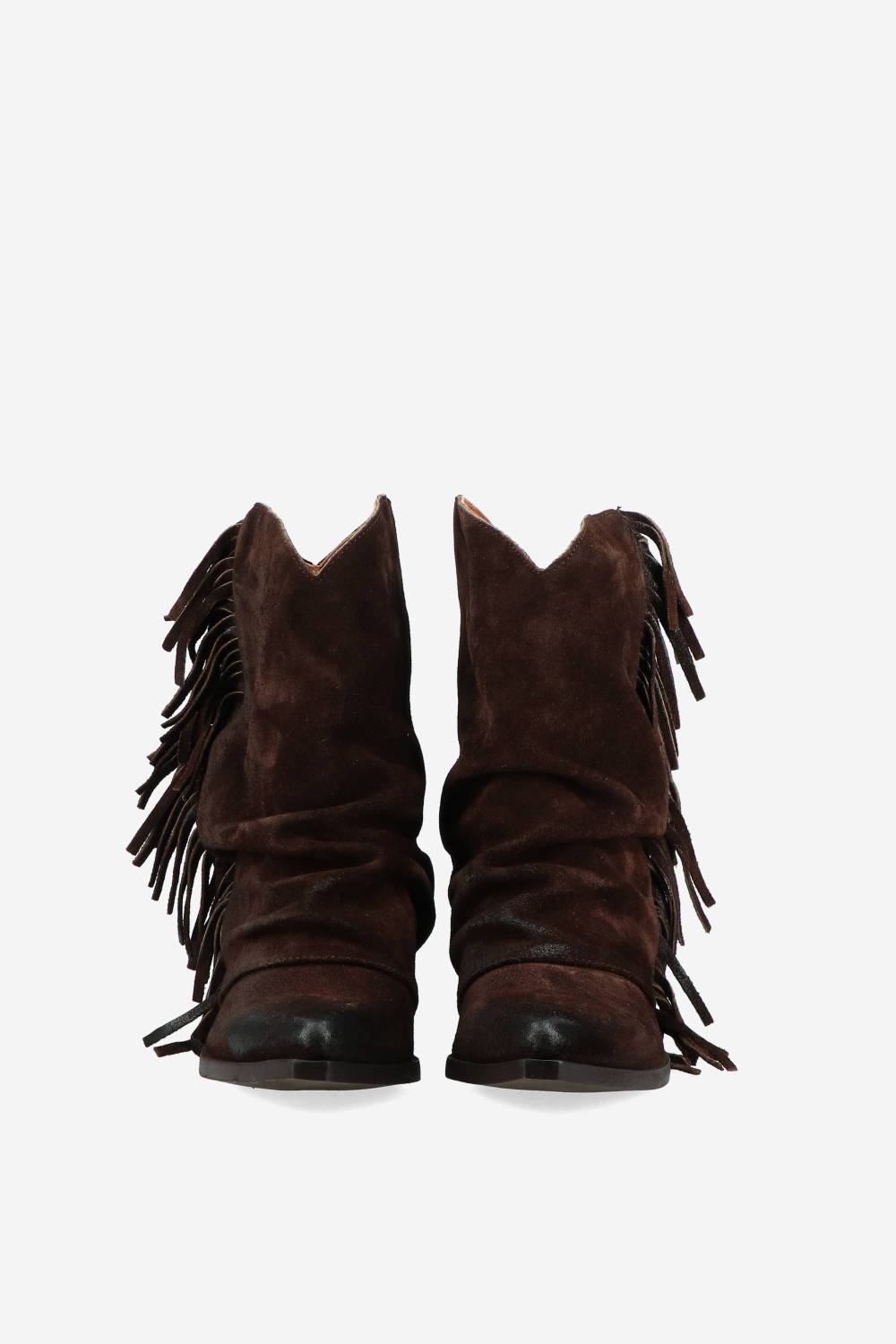 Fringes suede fold-over boots