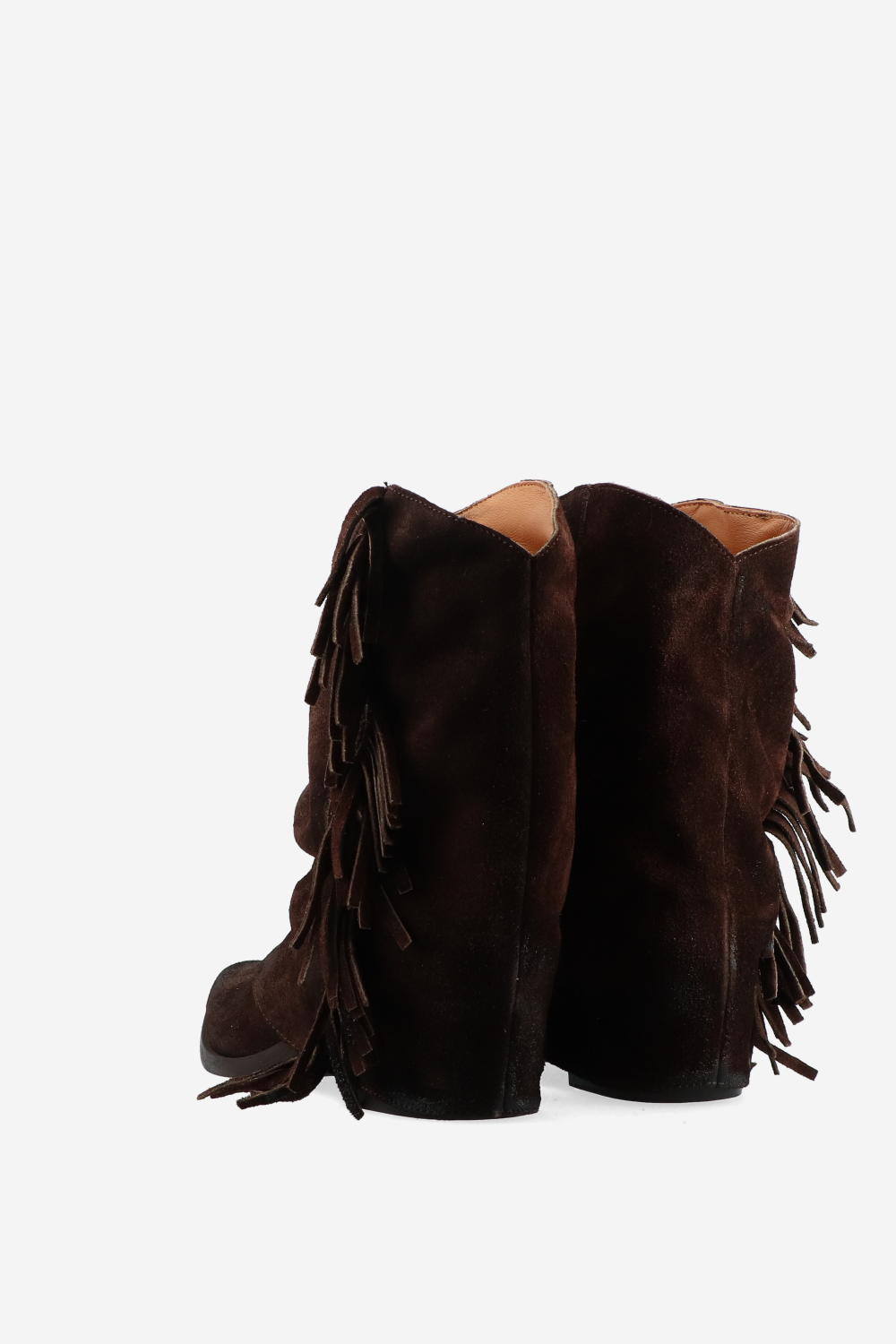 Fringes suede fold-over boots