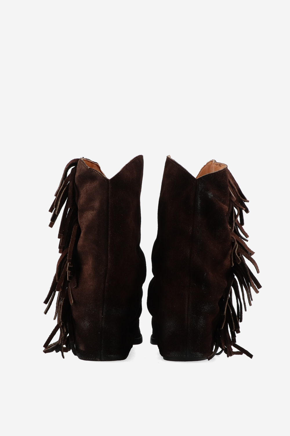 Fringes suede fold-over boots