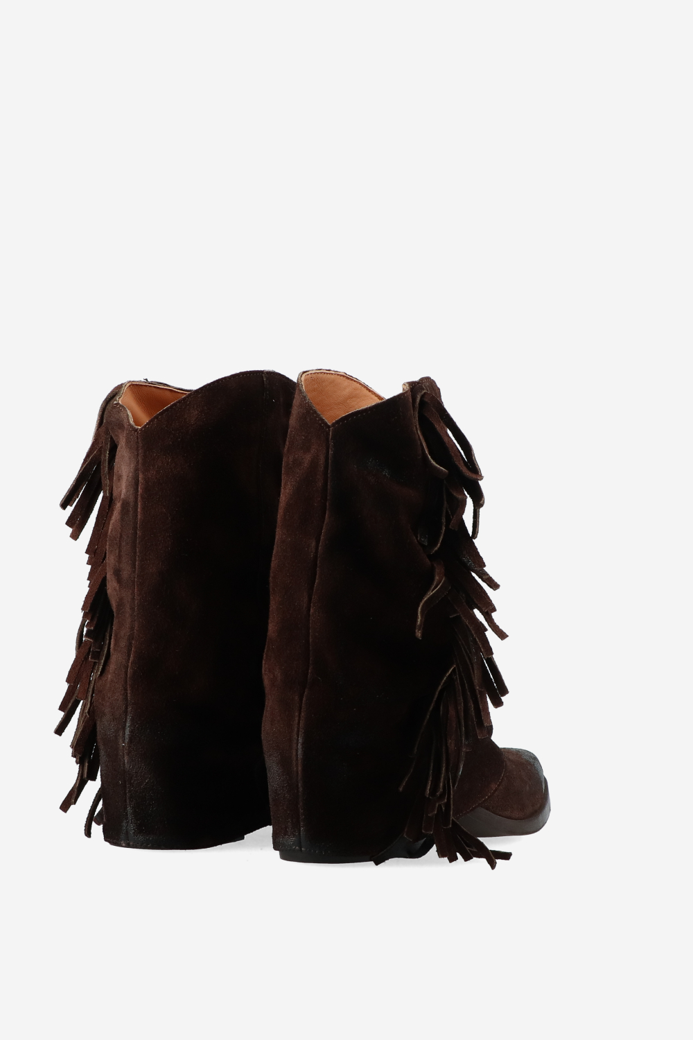 Fringes suede fold-over boots