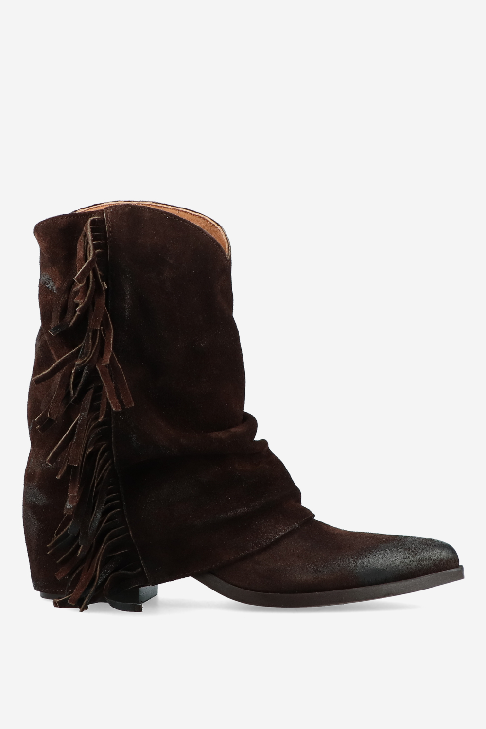 Laura Ricci - Fringes suede fold-over boots