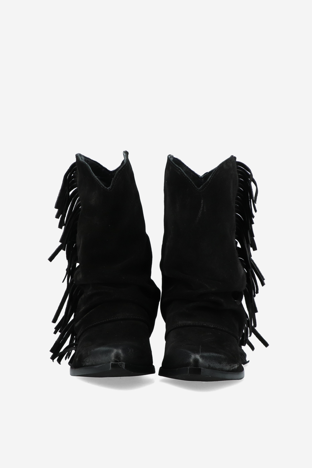 Fringes suede fold-over boots