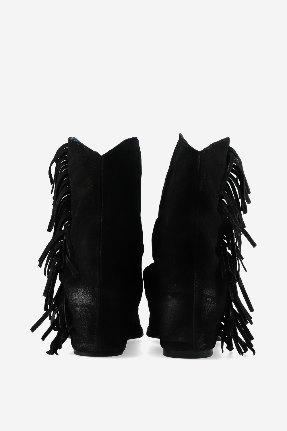 Fringes suede fold-over boots