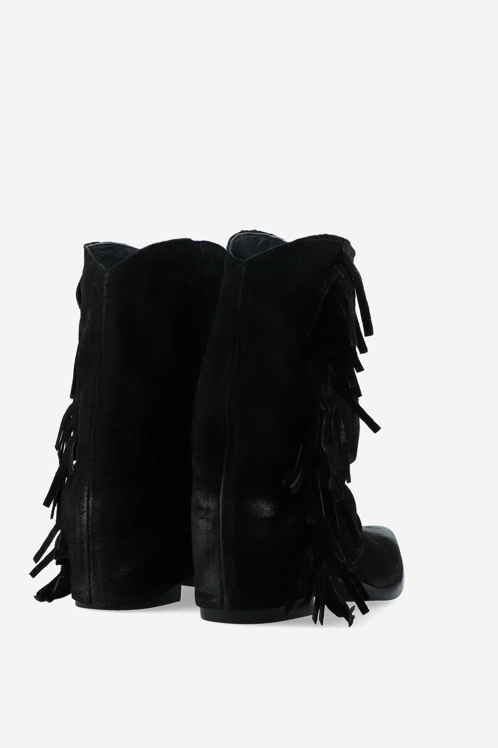 Fringes suede fold-over boots