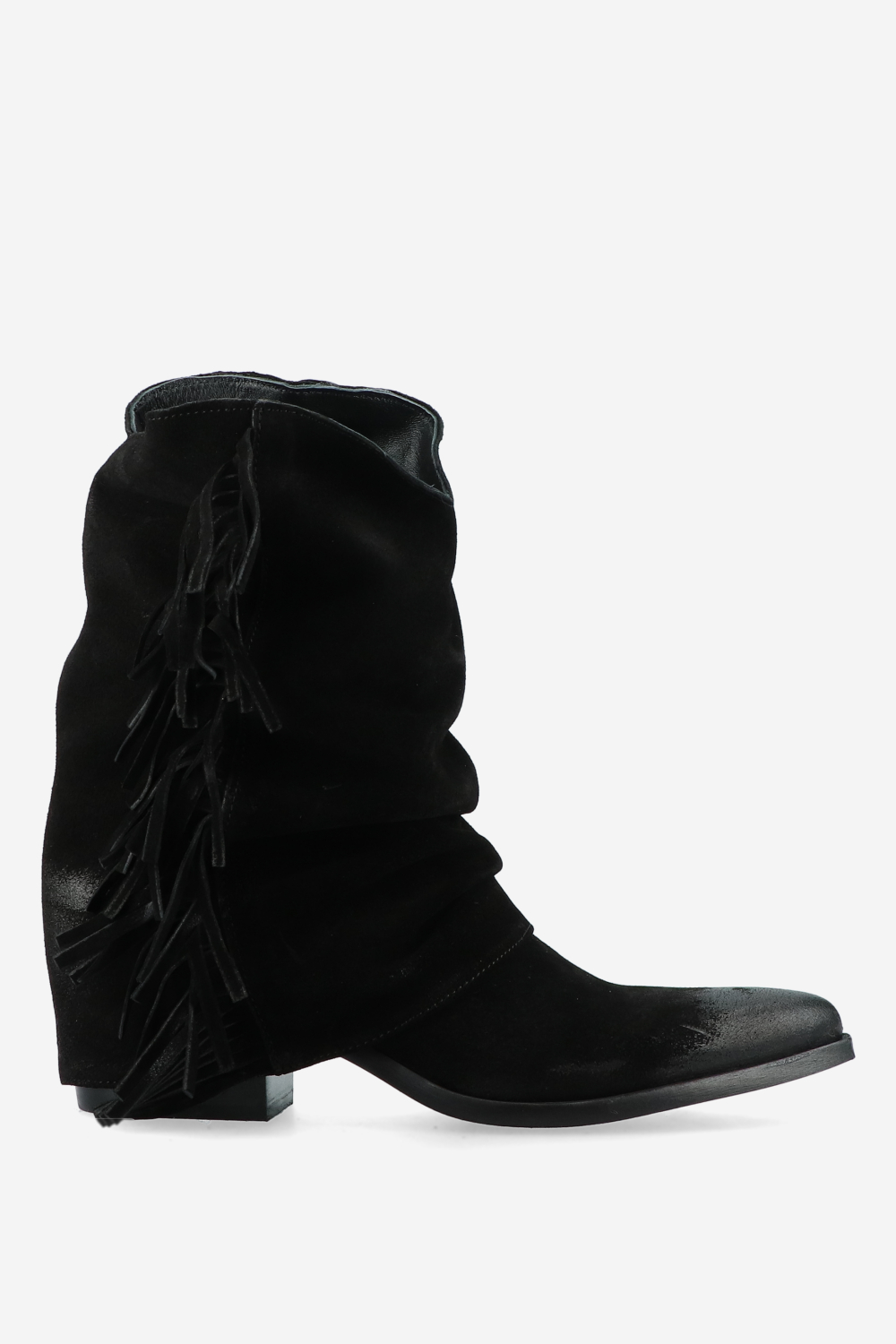 Laura Ricci - Fringes suede fold-over boots