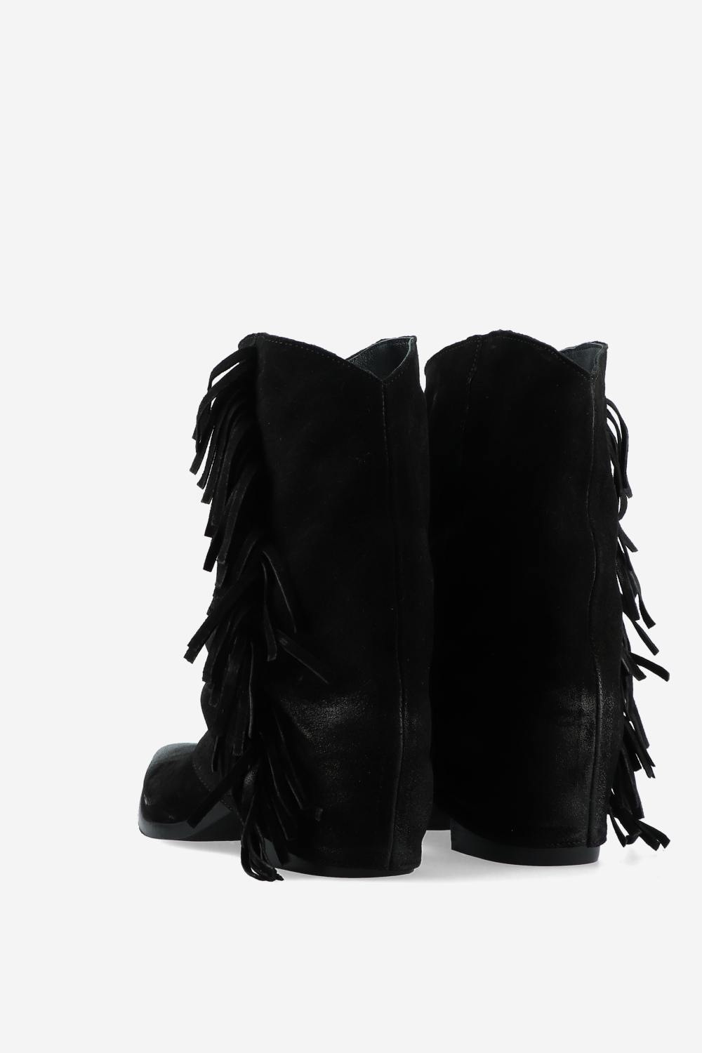 Fringes suede fold-over boots