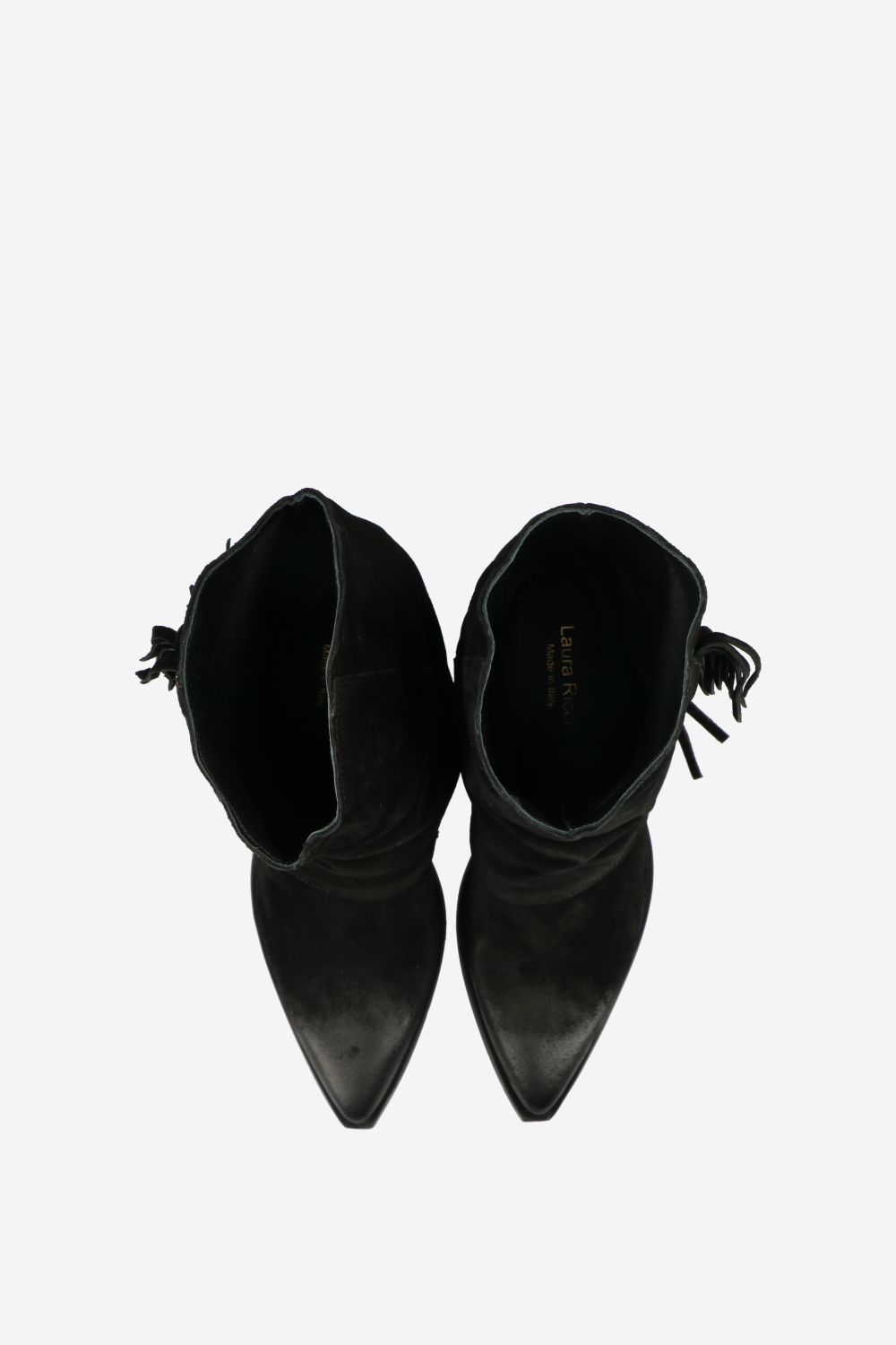 Fringes suede fold-over boots