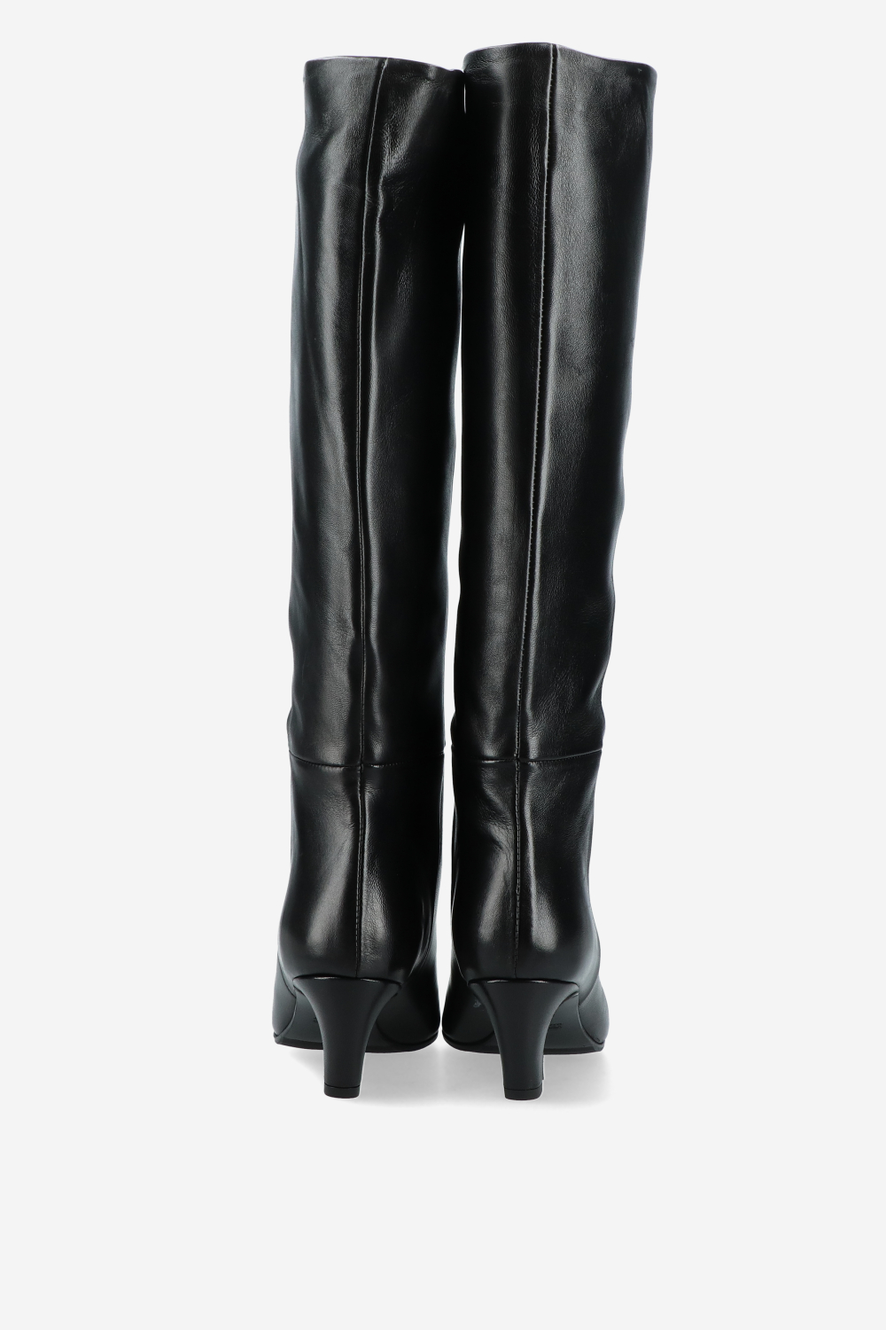 Slouchy leather high boots