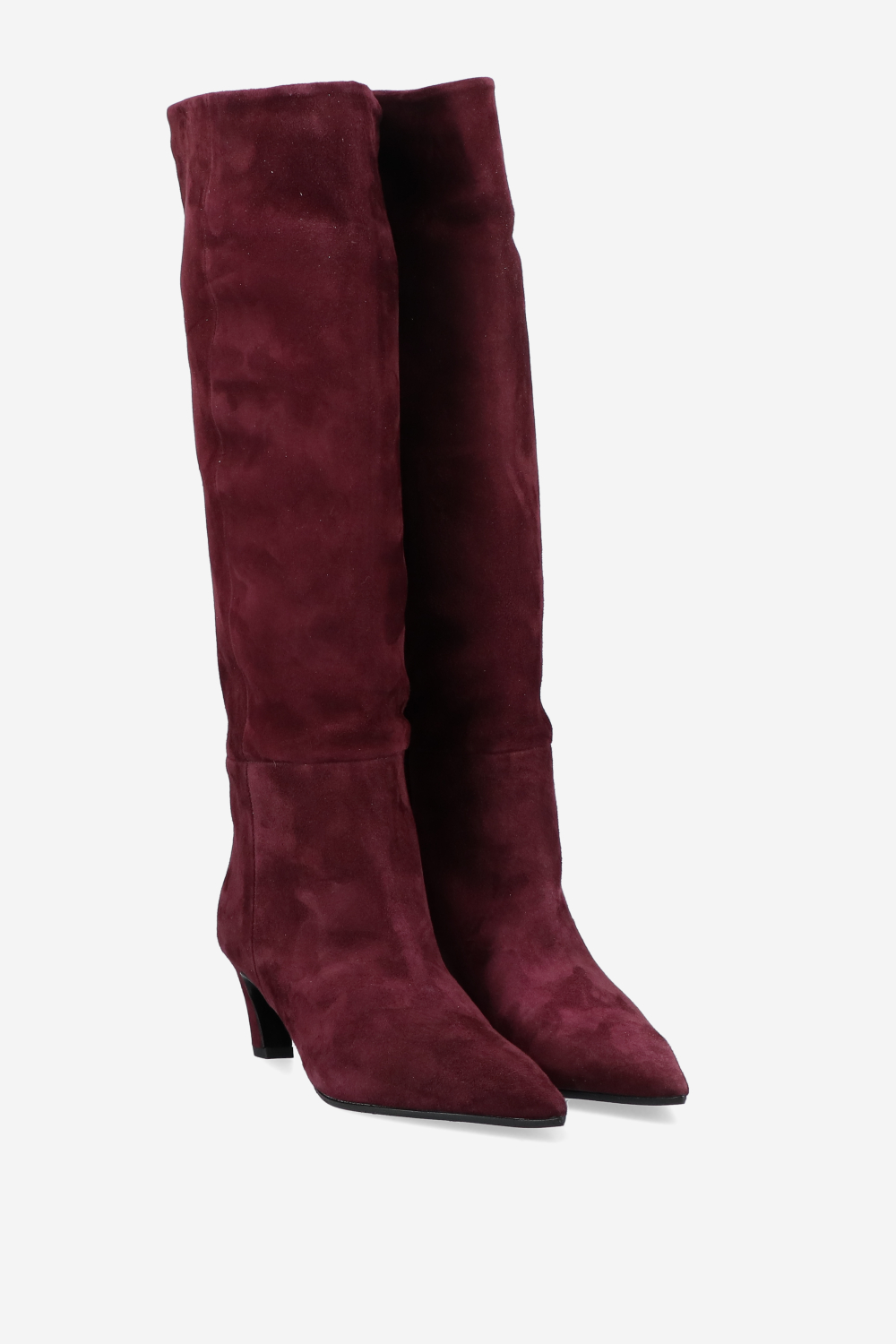Slouchy suede high boots