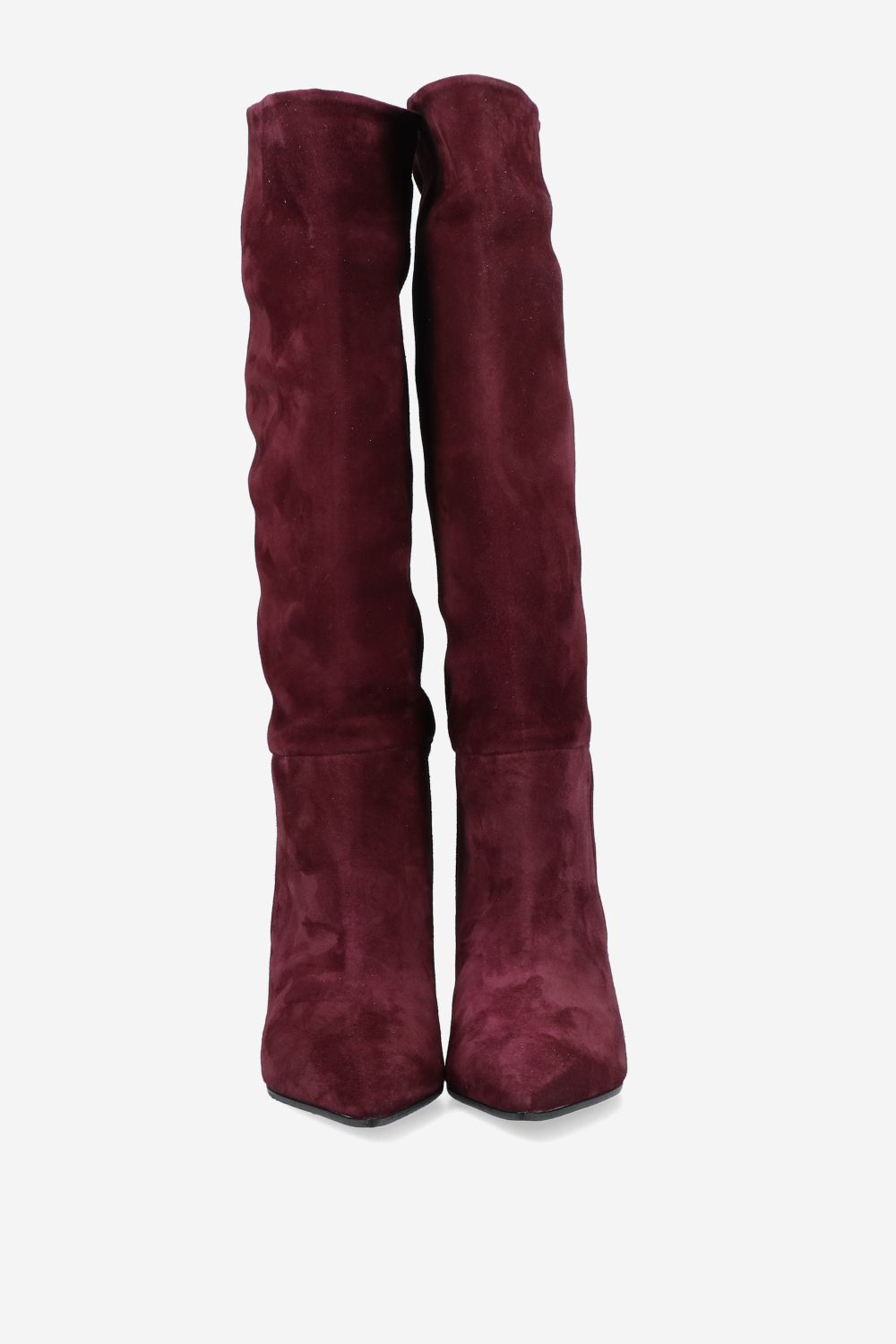 Slouchy suede high boots