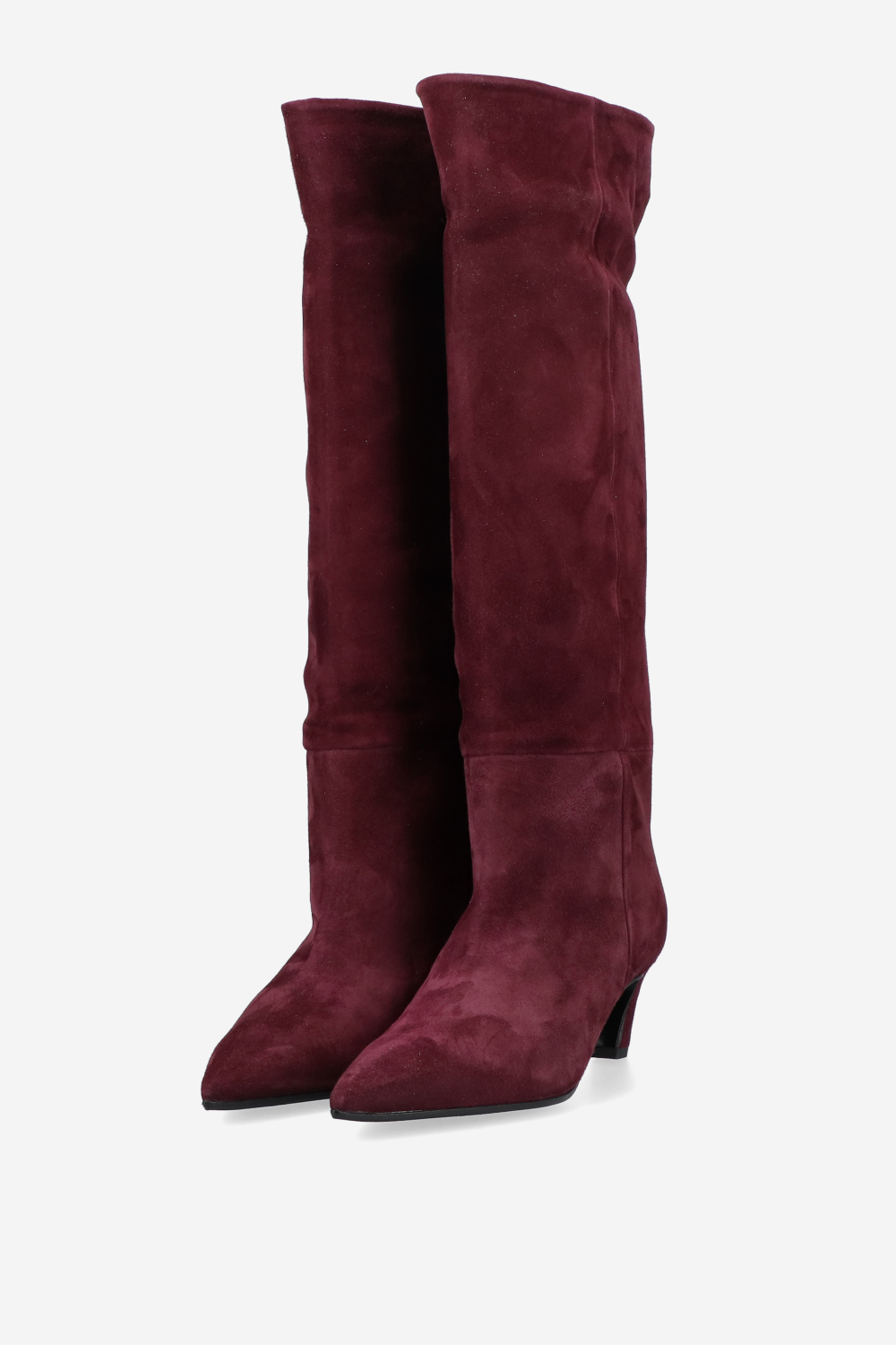 Slouchy suede high boots