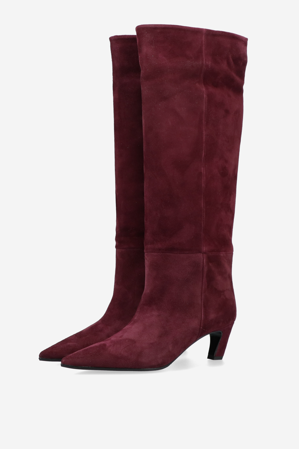 Slouchy suede high boots