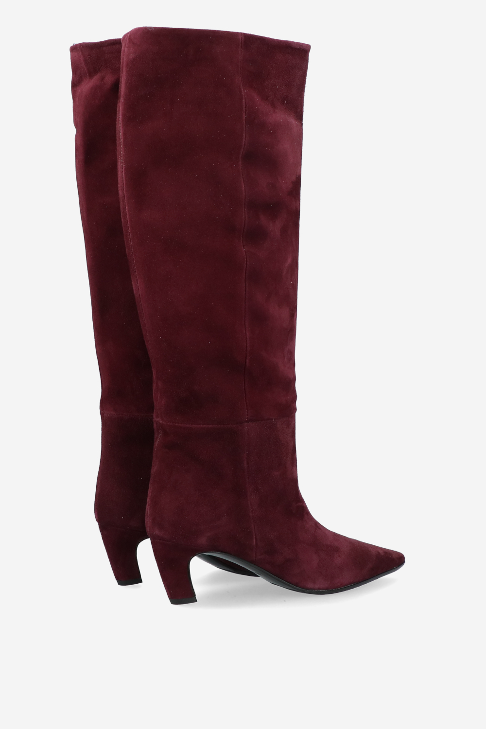 Slouchy suede high boots