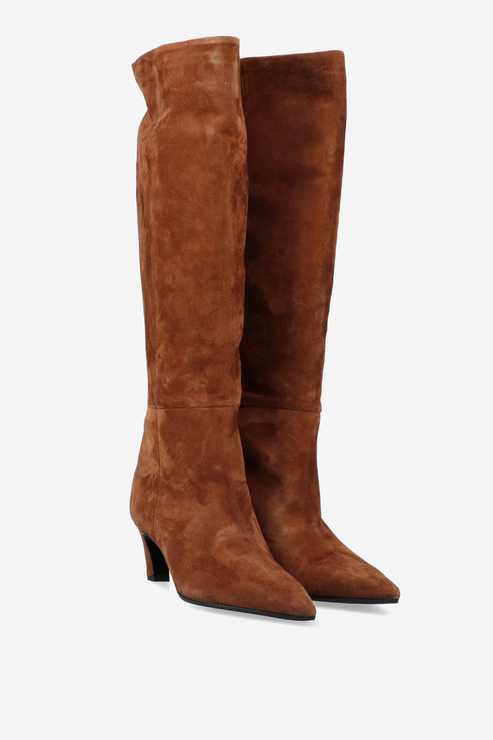 Slouchy suede high boots