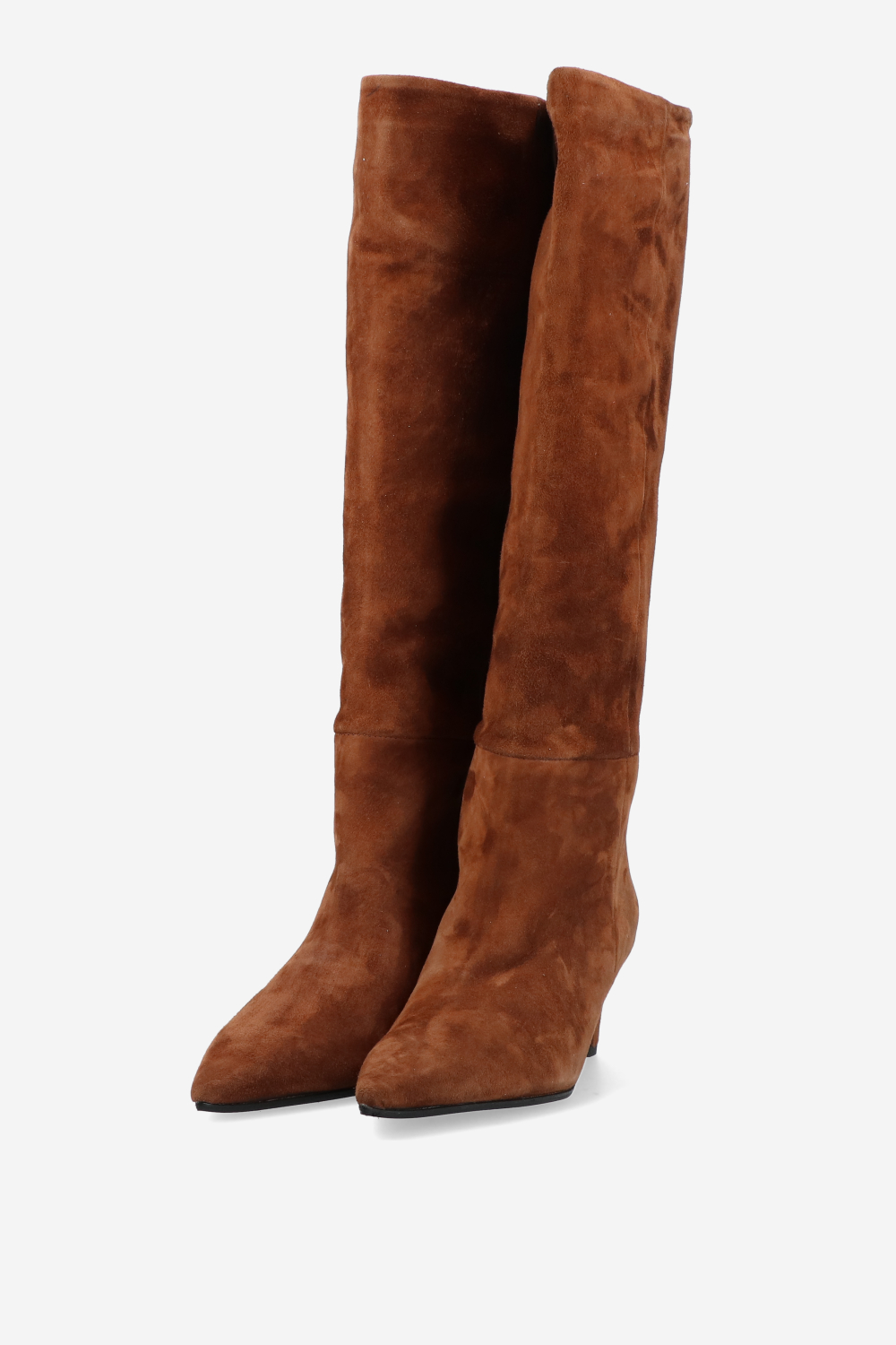 Slouchy suede high boots