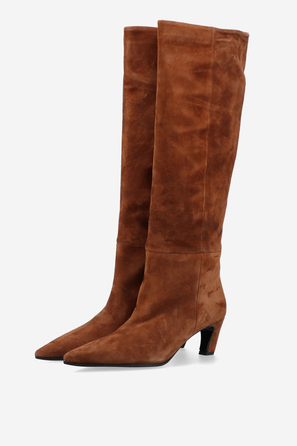 Slouchy suede high boots