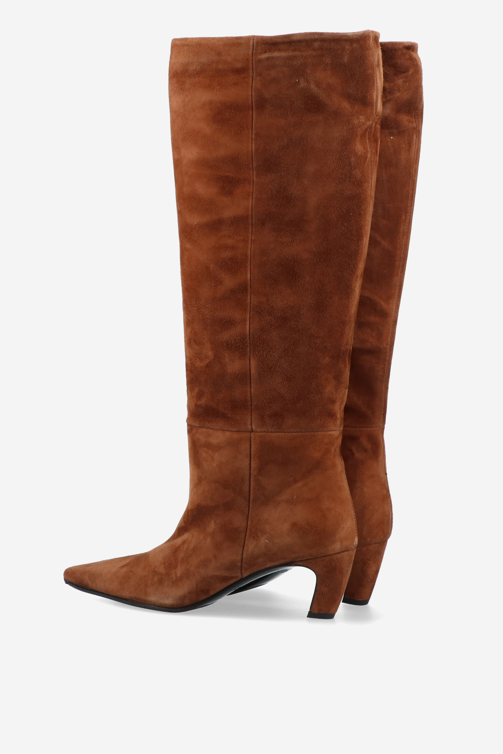 Slouchy suede high boots