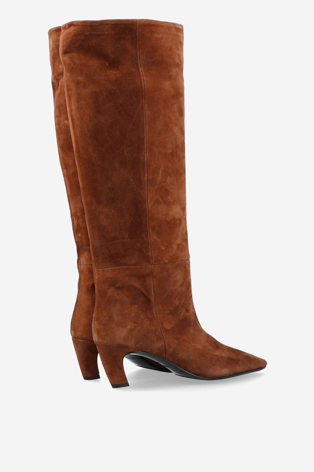 Slouchy suede high boots