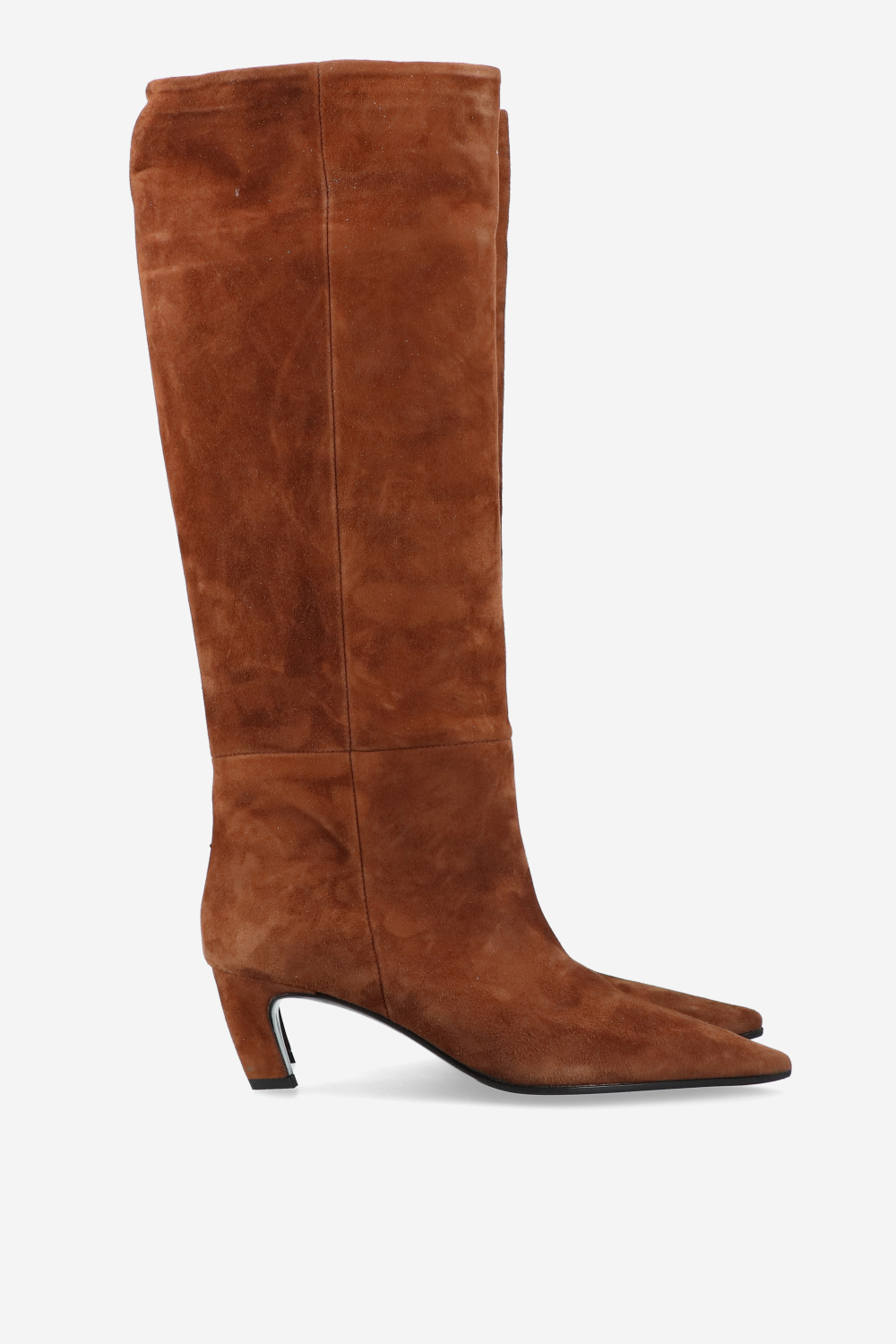 Slouchy suede high boots